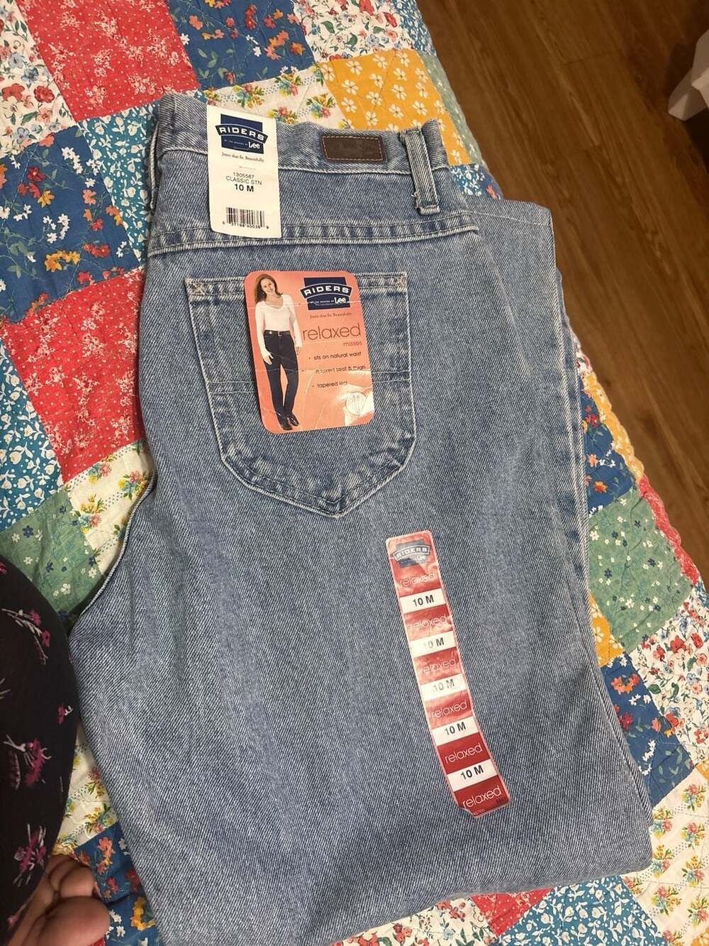 NWT Vintage Riders by Lee Relaxed Fit Tapered Leg High Waisted Mom Jeans Size 10